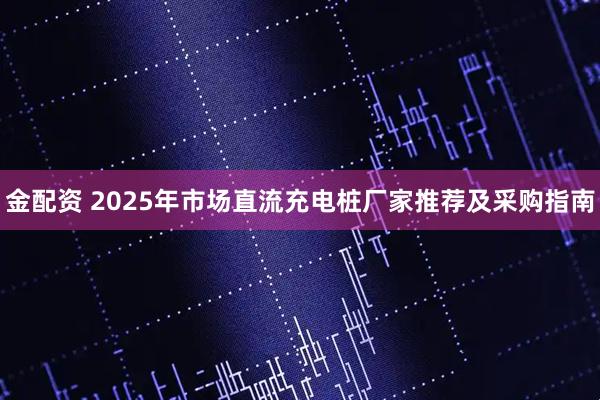 金配资 2025年市场直流充电桩厂家推荐及采购指南