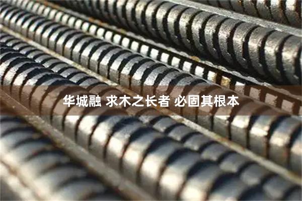 华城融 求木之长者 必固其根本